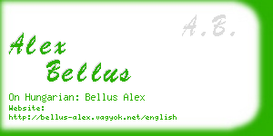 alex bellus business card